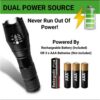 Senter LED Tactical CREE XM-L2 8000 Lumens with Baterai 18650 + Charger - Gambar 3