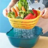Baskom Cuci Sayur Buah 3in1 + Saringan Peniris Air | Set 3 Pcs Vegetable Basin Multifungsi - Gambar 3