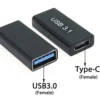 Adapter USB 3.0 Female ke USB-C Female – Fast Charging & Transfer Data Stabil - Gambar 2