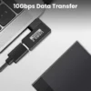 Konektor USB 3.2 Type-C Female to USB Male OTG Adapter 90° L Shape Data Transfer 10Gbps Charger Cepat - Gambar 5