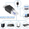 2 PCS Adapter RJ45 Male to USB Female Ethernet Converter untuk Modem ADSL Router Kamera Jaringan - Gambar 3