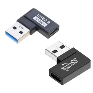Konektor USB 3.2 Type-C Female to USB Male OTG Adapter 90° L Shape Data Transfer 10Gbps Charger Cepat