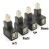 Konektor USB 2.0 Type B Male ke Female | Adapter Sudut 90° Extender Printer, Scanner & Hardisk - Gambar 3