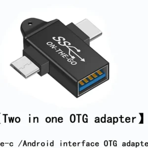 OTG Adapter 2 in 1 Type C & Micro USB 3.0 – Converter HP Tablet Laptop Data Transfer