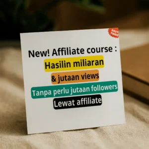 Belajar Affiliate Marketing Tanpa Followers | Ebook & Video Kursus Lengkap 28 Video