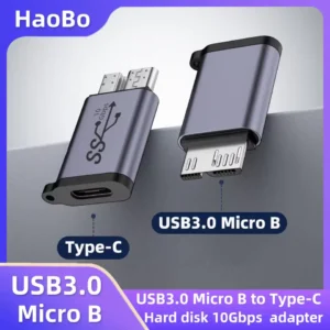 Adapter HDD Eksternal USB 3.0 Micro B Male to Type C Female | Converter Kabel HDD & HP