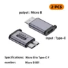 Adapter HDD Eksternal USB 3.0 Micro B Male to Type C Female | Converter Kabel HDD & HP - Gambar 2