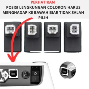 Konektor USB 2.0 Type B Male ke Female | Adapter Sudut 90° Extender Printer, Scanner & Hardisk