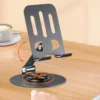 Holder HP & Tablet Rotasi 360° Dudukan Ponsel Lipat Portable Besi Metal Stand - Gambar 2