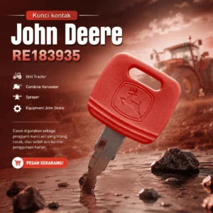 Kunci Kontak John Deere RE183935 Tractor Combine Sprayer Equipment Ignition Key