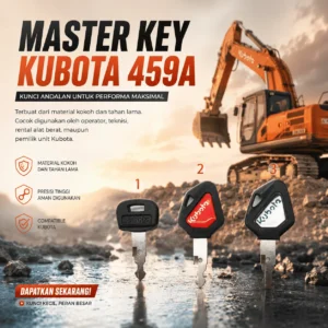 MasterKey Kubota 459A Kunci Kontak Excavator Mini Backhoe Track Loader