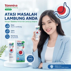Tummiva Herbal Gel Lambung Original Obat Asam Lambung GERD Perut Kembung Mual Sembelit 30g